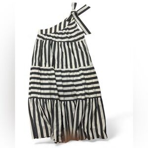 Who What Wear Black and White Striped Dress